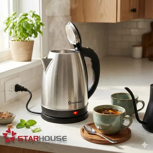 Chaleira Elétrica 1,8l 1000w Inox Aquecimento Café Agua Automátic...