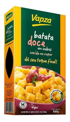 Batata Doce Em Cubos 500gr - Vapza