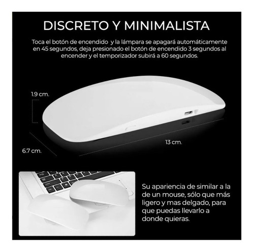 Lámpara Secadora De Uñas Uv Led Sun Mini Portátil Esmalte