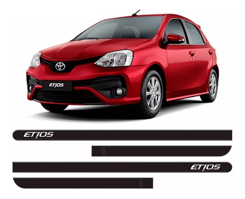 Friso Lateral Personalizado Etios Hatch Sedan Preto