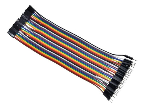 Cable Jumper 40pcs Protoboard Macho - Hembra 15cm Arduino