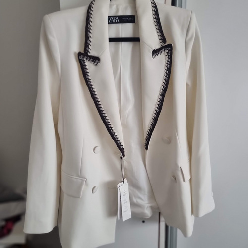 Blazer Zara Talle M Blanco M