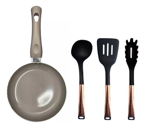 Set Sarten Antiadherente + Juego De Utensilios Cocina Kuchen