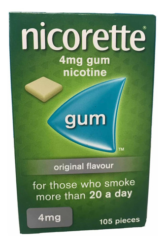 Nicorette Gum 105 Chicles Sabor Clasico Original 4 Mg