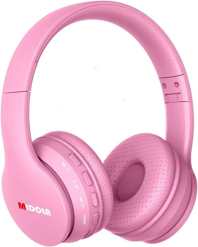 Auriculares Bluetooth Midola Con Cable Aux 3.5 Mm Rosa