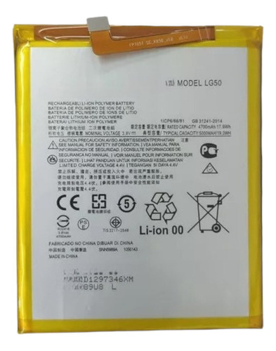Sobre + Bateria Para Motorola G9 Play - Lg50