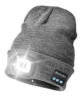 Gafres Unisex Bluetooth Led Beanie Hatr Headlamp Headphone T