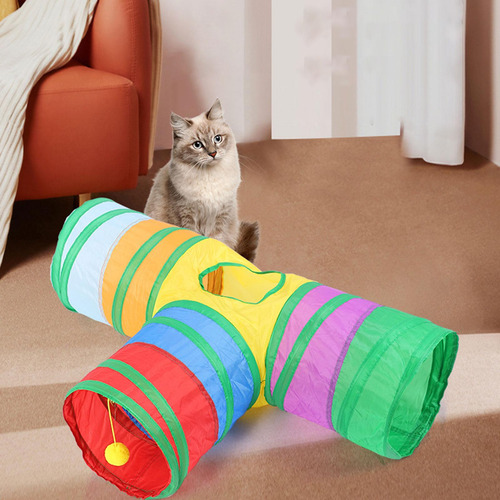 Bunny Tunnel - Juguete Interactivo Portátil Para Gatos, C