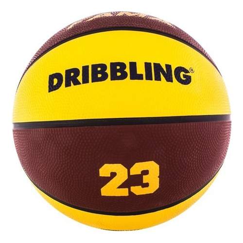 Pelota De Basket Fama N°7 Drb Goma Reforzada Color Bordó