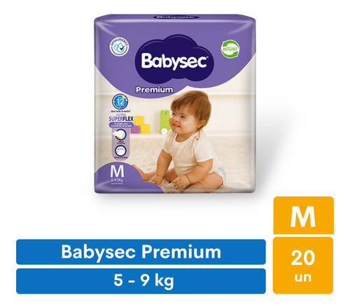 Pañales Babysec Premium Talla M 20 Uds