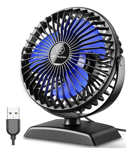  Ventilador De Escritorio, Usb, Flujo De Aire, 3 Velocidades