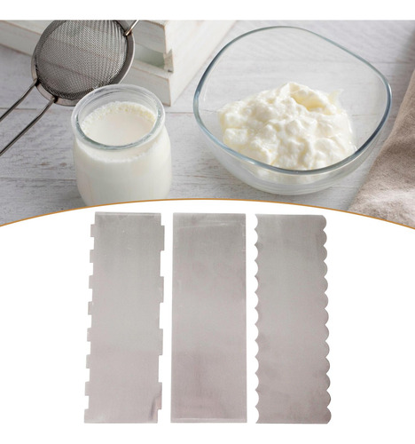 3x Raspador De Bolo Diy Ajustável De Aço Inoxidável Para