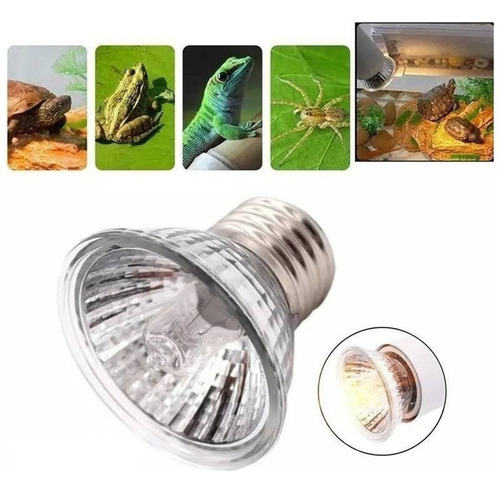 Lampada Uva Uvb Aquecimento Repteis Tartarugas Para Terrario 220v 50w