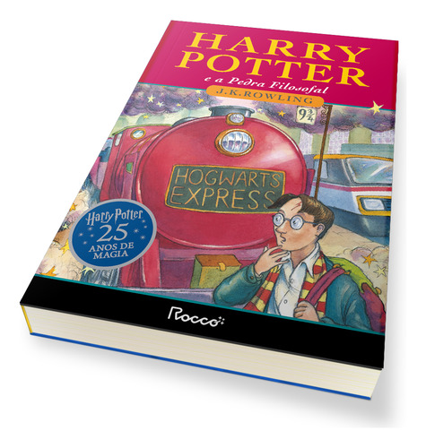 Livro Harry Potter e A Pedra Filosofal Edição 1 Comemorativa de 25 Anos 2025 em Português J.K. Rowling Editora Rocco