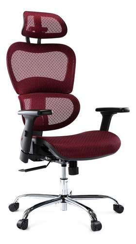 Silla Ergonómica De Oficina, Silla De Escritorio Para El H. Color Rojo