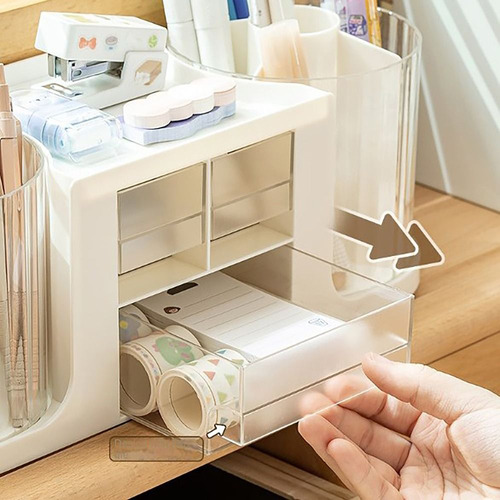 Porta-canetas Giratório Duplo Para Gavetas