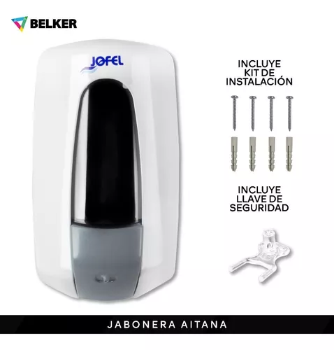 Dosificador de Jabón Jofel Ac70000 Aitana Rellenable Blanco
