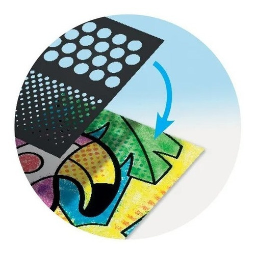 Imagen 7 de 9 de Set Arte Marcadores Y Aerografo Sopla Stencil 846710 Maped E