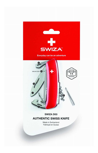 Imagen 2 de 2 de Navaja Swiza D03 Multi Herramienta Roja