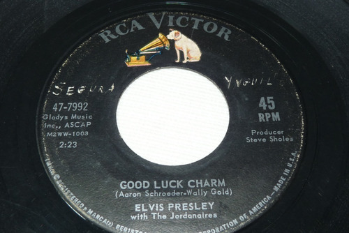 Jch Elvis Presley Good Luck Charm 45 Rpm