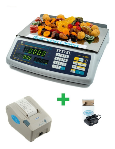 Imagen 2 de 10 de Balanza Systel Clipse 5 Kg Impresor Eco Ticket Dieteticas Pet Shop