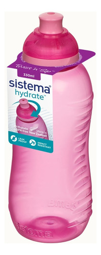 Botella Hidratación Sistema Rubbermaid Squeeze 330 Ml Kids Color Rosa