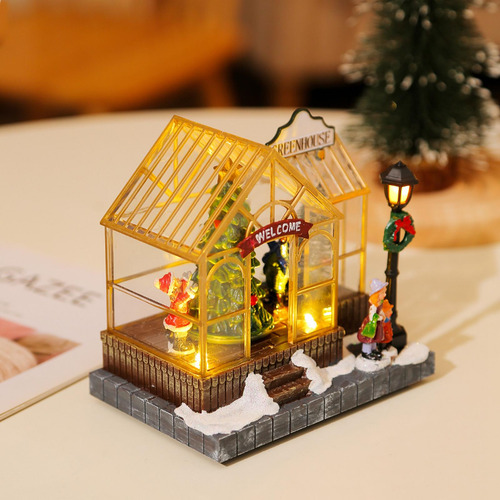 Casa De Navidad De Mesa Led, Escena Navideña, Casas De