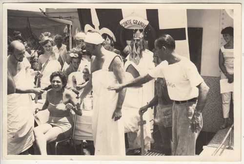 1958 Fotografia Cruce Ecuador Transatlantico Conte Grande