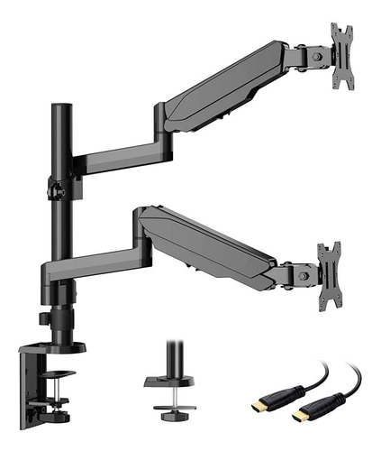 Soporte De Monitor De Brazo Doble Elevador De Montaje