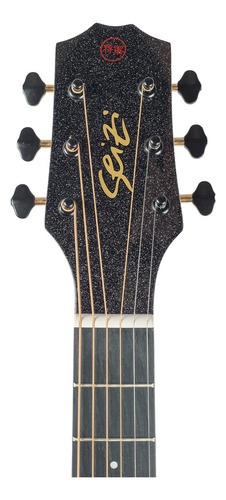 Violão Seizi Fun Panda Aço Acústico Cor Midnight Black Sparkle Orientação Da Mão Destro