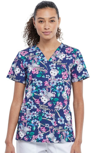 Top / Polera Cherokee Mujer / Estampado / Algodon D Uniforme