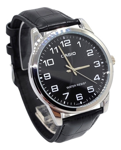 Imagen 3 de 8 de Reloj Cuero Negro Casio Mtp-v001l-1b