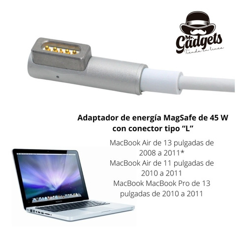 Imagen 8 de 10 de Cable De Carga Tipo C Para Macbook Conector Tipo L Magsafe 2