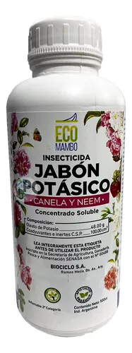 comprar Insecticida Jabón Potásico Con Canela Y Neem Ecomambo® 500cc