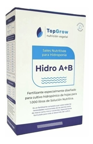 Sales Nutritivas Para Hidroponía Hidro A + B / 1.000 Litros