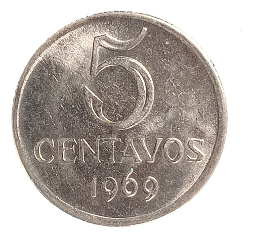 Brasil 5 Centavos 1969 Sin Circular Km 577.2