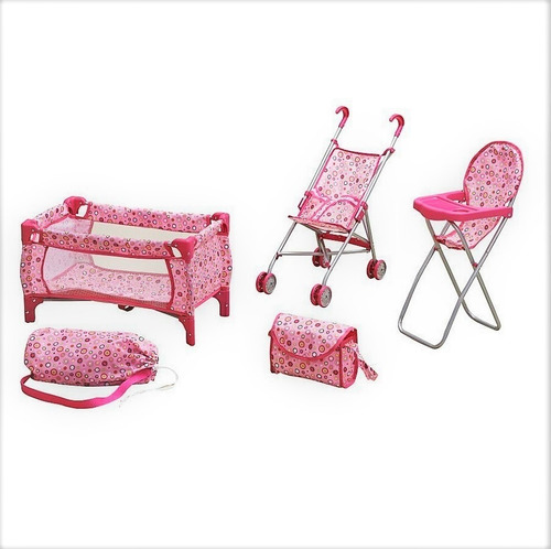 Imagen 2 de 3 de Coche Muñeca , Cuna Y Silla De Comer, Bestoys