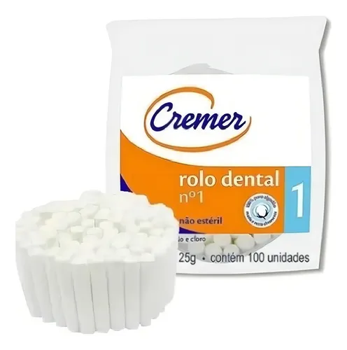 comprar Algodão Rolete Rolo Dental 100% Algodão Cu002F500 Cremer N°1