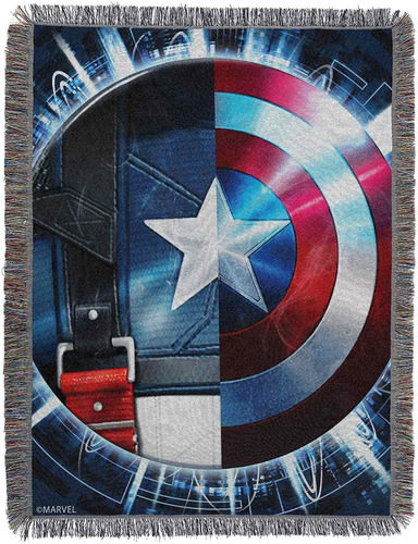 Agente De Estrella S Capitán América Tapiz Tejido Tir...