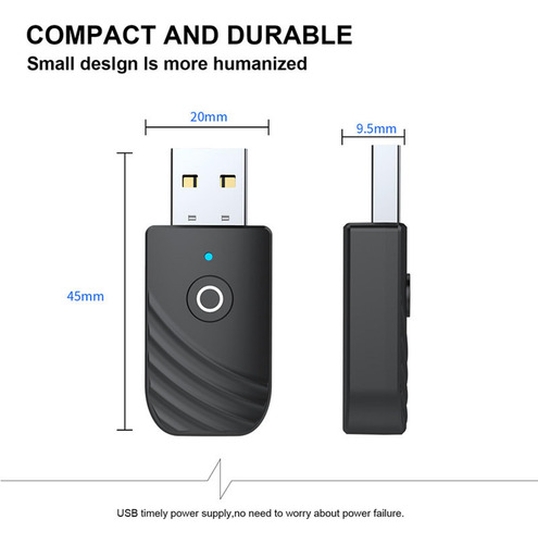 4 Transmisor Y Receptor Usb Bluetooth 5.0 Audio De Baja