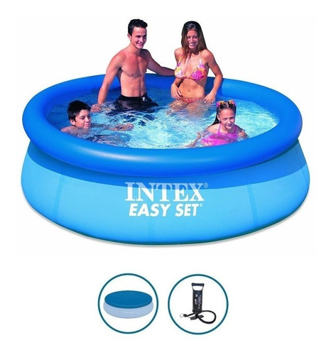 Pileta De Lona Intex 244x76 + Cobertor + Inflador Gratis
