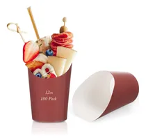 Comprar 100 Tazas De Charcutería Para Papas Fritas Desechables De 12
