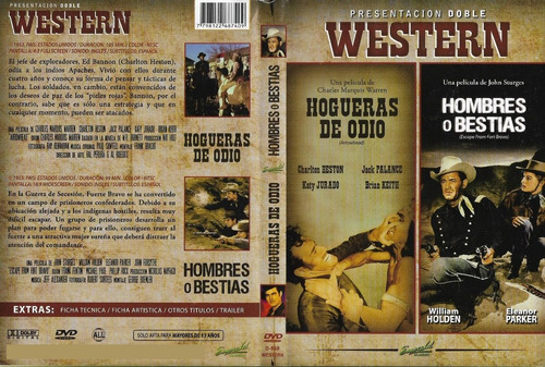 Hogueras De Odio Dvd Charlton Heston Hombres Bestias Western