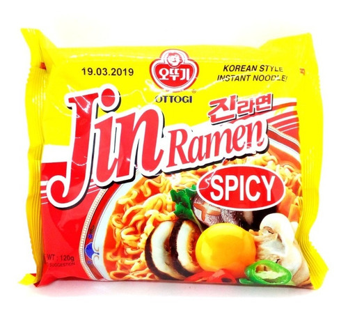 Pack 24u Jin Ramen 120 Gr Maruchan Sopa Fideos Coreana