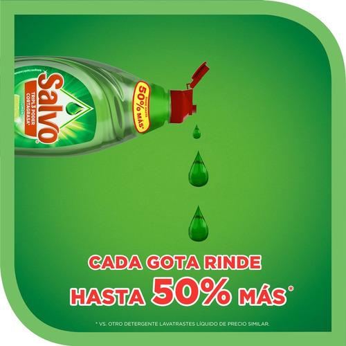 Imagen 2 de 5 de Salvo Limón Lavatrastes Líquido 1400 Ml
