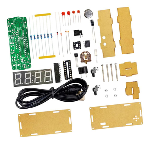 Diy Digital Clock Kit Diy Projetos De Solda Data Azul