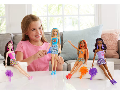Boneca Barbie Color Reveal Arco Iris C/1 Boneca+4 Acessórios