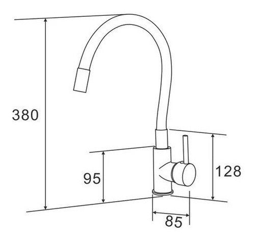 Canilla Griferia Cocina Flexible Monocomando Naranja Krumm