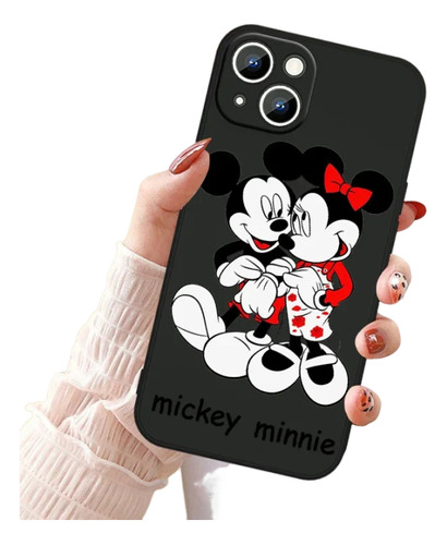 Funda De Teléfono Mickey Minnie Para iPhone 15, 14, 13, 12,