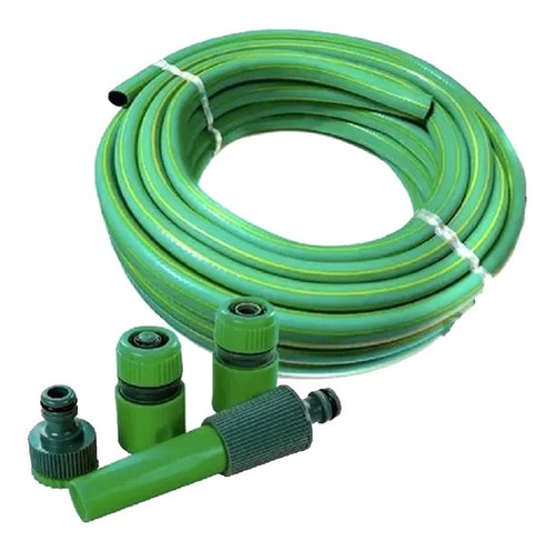 Imagen 1 de 1 de Manguera 1/2 PuLG X 20mts + Pistola + Adaptador Riego Jardin